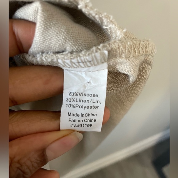 Sleeveless linen blend relaxed shirt dress - Picture 4 of 6